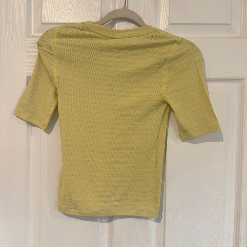 Calia Womens Seamless Crop Tee Fresh Hay Yellow‎ WAX15125 XS New - Picture 5 of 5